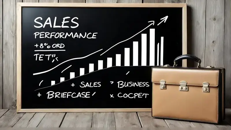 Before and after comparison of email open rates on a sales presentation screen.